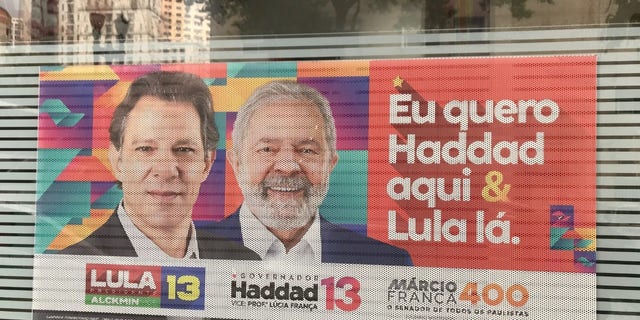 "Lula for President" campaign posters can be seen all across Brazil. 