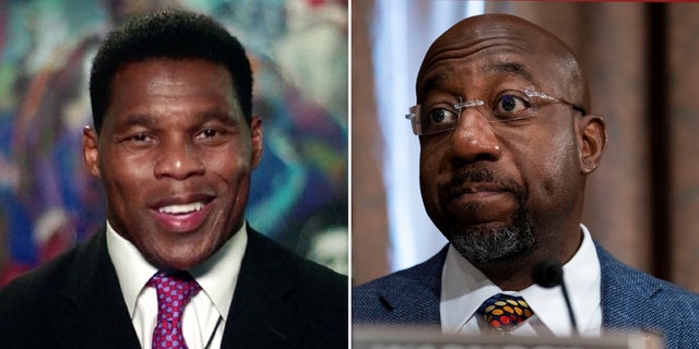 Scott believes that Georgia GOP Senate nominee Herschel Walker, pictured left, will defeat Democratic incumbent Sen. Raphael Warnock, right.