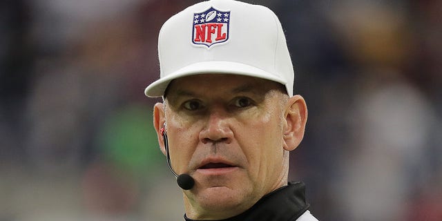 Referee Clete Blakeman at NRG Stadium on Nov. 28, 2021 in Houston, Texas.