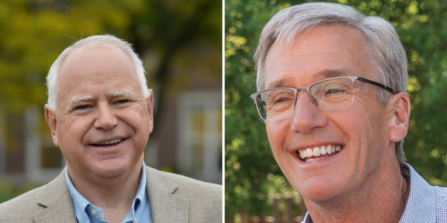Dr. Scott Jensen, a physician and former state senator, right, is running as the GOP nominee in the 2022 gubernatorial race against Gov. Tim Walz.
