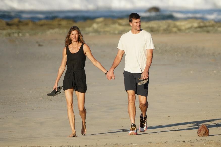 Tom Brady and his wife, Gisele Bündchen in costa rica