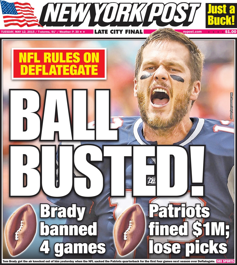 Brady madde many headlines during the "deflategate" scandal.