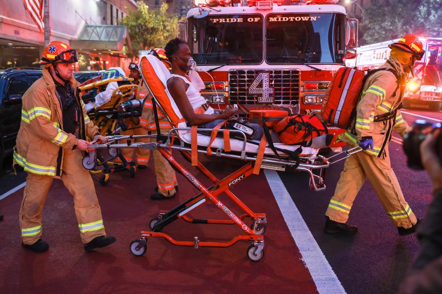 Man on a stretcher