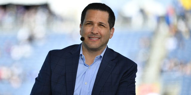 Adam Schefter from ESPN looks on during the 2020 NFL Pro Bowl, Jan. 26, 2020, in Orlando, Florida.